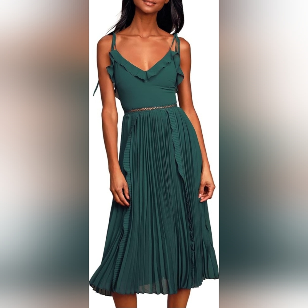 Lulu's Teal Midi Dress